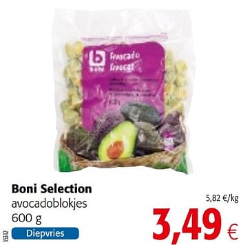 Boni Boni Selection Avocadoblokjes Promotie Bij Colruyt