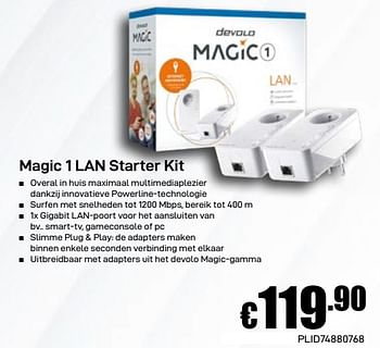 Promoties Devolo magic 1 lan starter kit - Devolo - Geldig van 03/06/2019 tot 30/06/2019 bij Compudeals