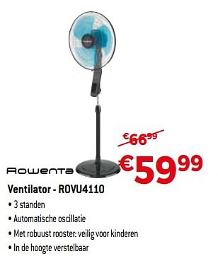 Promoties Rowenta ventilator - rovu4110 - Rowenta - Geldig van 01/06/2019 tot 30/06/2019 bij Exellent