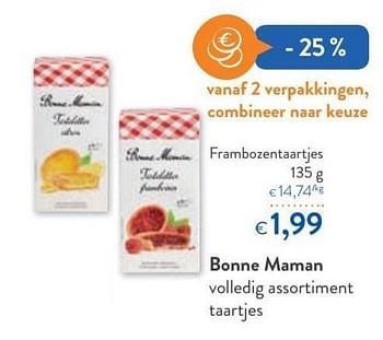 Promoties Bonne maman frambozentaartjes - Bonne Maman - Geldig van 05/06/2019 tot 18/06/2019 bij OKay