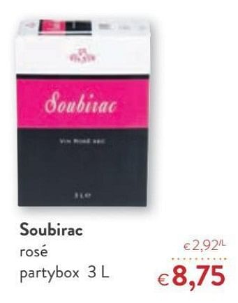 Promotions Soubirac rose partybox - Vins rosé - Valide de 05/06/2019 à 18/06/2019 chez OKay