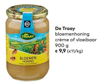 Promoties De traay bloemenhoning crème of vloeibaar - de Traay - Geldig van 05/06/2019 tot 02/07/2019 bij Bioplanet