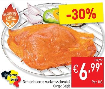 Promoties Gemarineerde varkensschenkel - Huismerk - Intermarche - Geldig van 11/06/2019 tot 16/06/2019 bij Intermarche