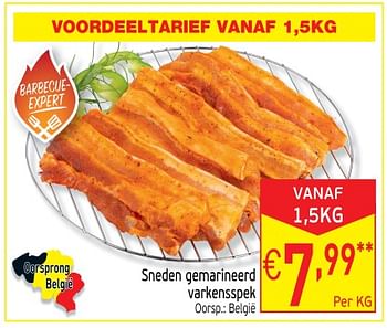 Promoties Sneden gemarineerd varkensspek - Huismerk - Intermarche - Geldig van 11/06/2019 tot 16/06/2019 bij Intermarche