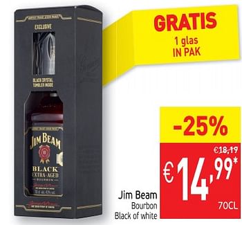 Promotions Jim beam bourbon black of white - Jim Beam - Valide de 11/06/2019 à 16/06/2019 chez Intermarche