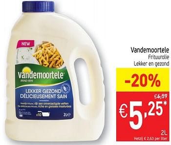 Promotions Vandemoortele frituurolie lekker en gezond - Vandemoortele - Valide de 11/06/2019 à 16/06/2019 chez Intermarche