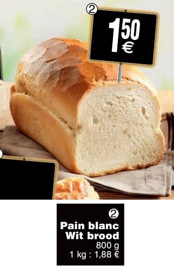 Promoties Pain blanc wit brood - Huismerk - Cora - Geldig van 11/06/2019 tot 17/06/2019 bij Cora