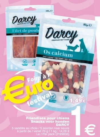 Promoties Friandises pour chiens snacks voor honden darcy - Huismerk - Cora - Geldig van 11/06/2019 tot 24/06/2019 bij Cora