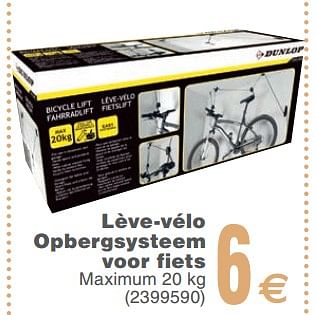 Promoties Lève-vélo opbergsysteem voor fiets - Huismerk - Cora - Geldig van 11/06/2019 tot 24/06/2019 bij Cora