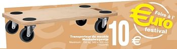 Promotions Transporteur de meuble meubelwagentje - Produit maison - Cora - Valide de 11/06/2019 à 24/06/2019 chez Cora