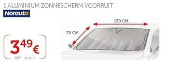 Promoties 1 aluminium zonnescherm voorruit - Norauto - Geldig van 11/06/2019 tot 10/07/2019 bij Auto 5