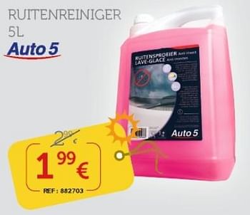 Promoties Ruitenreiniger - Huismerk - Auto 5  - Geldig van 11/06/2019 tot 10/07/2019 bij Auto 5