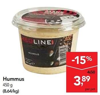 Promoties Hummus - Huismerk - Makro - Geldig van 19/06/2019 tot 02/07/2019 bij Makro