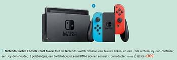 Promoties Nintendo switch console rood blauw - Nintendo - Geldig van 13/06/2019 tot 13/07/2019 bij Dreamland