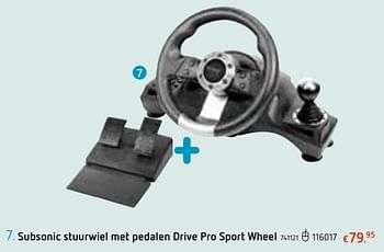 Promotions Subsonic stuurwiel met pedalen drive pro sport wheel - Subsonic - Valide de 13/06/2019 à 13/07/2019 chez Dreamland