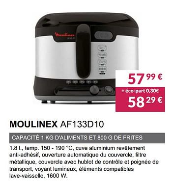 Promotions Friteuse moulinex af133d10 - Moulinex - Valide de 02/06/2019 à 30/09/2019 chez Copra