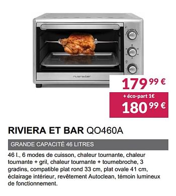 Promotions Mini-four riviera et bar qo460a - Riviera et Bar - Valide de 02/06/2019 à 30/09/2019 chez Copra
