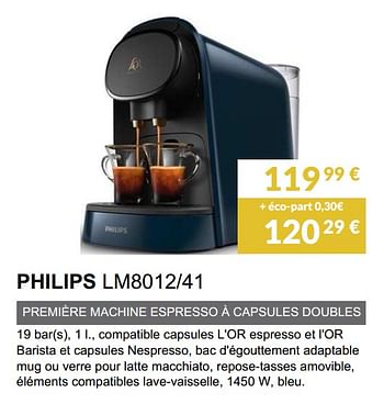 Promoties L`or barista system philips lm8012-41 - Philips - Geldig van 02/06/2019 tot 30/09/2019 bij Copra
