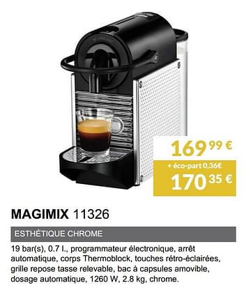 Promotions Nespresso magimix 11326 - Magimix - Valide de 02/06/2019 à 30/09/2019 chez Copra