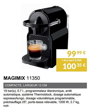 Promoties Nespresso magimix 11350 - Magimix - Geldig van 02/06/2019 tot 30/09/2019 bij Copra