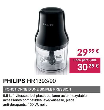 Promotions Mini-hachoir philips hr1393-90 - Philips - Valide de 02/06/2019 à 30/09/2019 chez Copra
