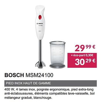 Promoties Mixeur plongeant bosch msm24100 - Bosch - Geldig van 02/06/2019 tot 30/09/2019 bij Copra
