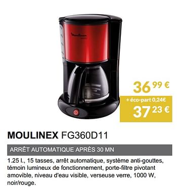 Promotions Moulinex fg360d11 - Moulinex - Valide de 02/06/2019 à 30/09/2019 chez Copra