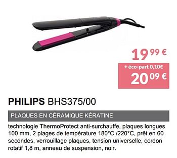 Promotions Lisseur philips bhs375-00 - Philips - Valide de 02/06/2019 à 30/09/2019 chez Copra