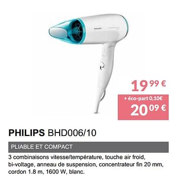 Promotions Seche-cheveux philips bhd006-10 - Philips - Valide de 02/06/2019 à 30/09/2019 chez Copra
