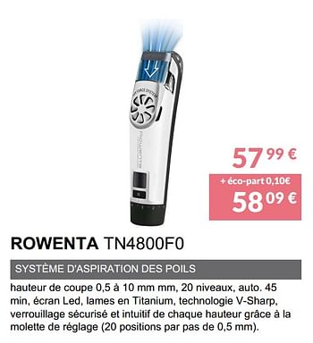 Promotions Tondeuse barbe rowenta tn4800f0 - Rowenta - Valide de 02/06/2019 à 30/09/2019 chez Copra