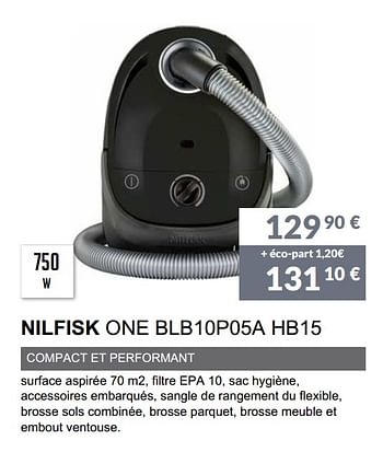 Promoties Aspirateur avec sac nilfisk one blb10p05a hb15 - Nilfisk - Geldig van 02/06/2019 tot 30/09/2019 bij Copra