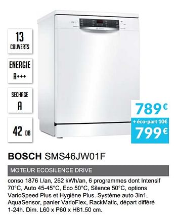 Promotions Lave-vaisselle bosch sms46jw01f - Bosch - Valide de 03/06/2019 à 30/09/2019 chez Copra