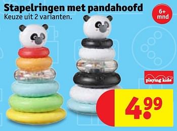 Promoties Stapelringen met pandahoofd - Playing Kids - Geldig van 11/06/2019 tot 16/06/2019 bij Kruidvat