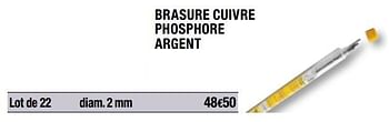 Promotions Brasure cuivre phosphore argent - Castolin - Valide de 01/04/2019 à 31/12/2019 chez Brico Depot
