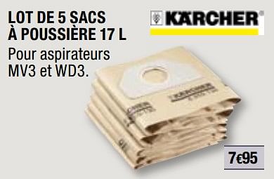 K rcher K rcher lot de 5 sacs poussi re 17 l En promotion chez