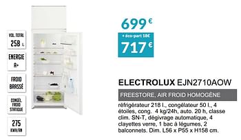 Promoties Rèfrigèrateur intègrable electrolux ejn2710aow - Electrolux - Geldig van 03/06/2019 tot 30/09/2019 bij Copra