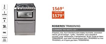 Promotions Cuisiniëre mixte rosieres trm60in-ng - Rosières - Valide de 03/06/2019 à 30/09/2019 chez Copra