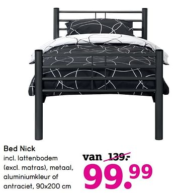 Promotions Bed nick - Produit maison - Leen Bakker - Valide de 10/06/2019 à 30/06/2019 chez Leen Bakker