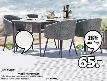 Promoties Vebbestrup stoelen - Jutlandia - Geldig van 10/06/2019 tot 23/06/2019 bij Jysk