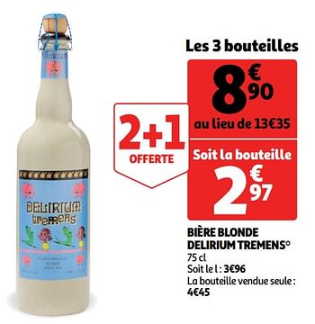 Promotions Bière blonde delirium tremens - Delerium Tremens - Valide de 12/06/2019 à 18/06/2019 chez Auchan Ronq
