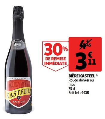 Promotions Bière kasteel - Kasteelbier - Valide de 12/06/2019 à 18/06/2019 chez Auchan Ronq