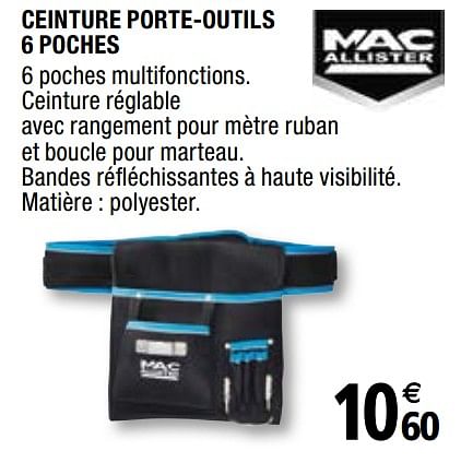 Ceinture porte outlet outils brico depot