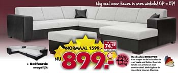 Promoties Hoeksalon brighton - Huismerk - Seats and Sofas - Geldig van 01/07/2019 tot 07/07/2019 bij Seats and Sofas