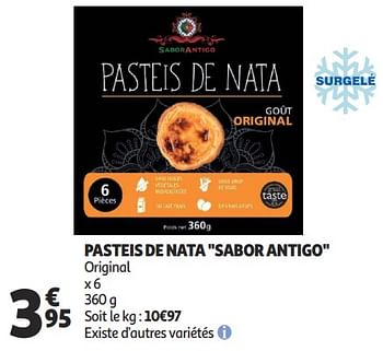 Promotions Pasteis de nata sabor antigo - SaborAntigo - Valide de 12/06/2019 à 18/06/2019 chez Auchan Ronq