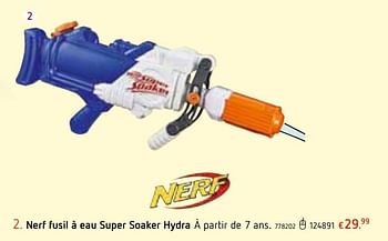 Promotions Nerf fusil à eau super soaker hydra - Hasbro - Valide de 13/06/2019 à 13/07/2019 chez Dreamland