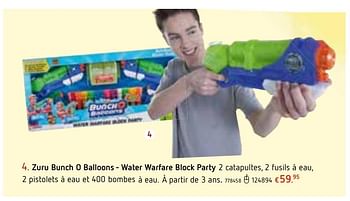 Promotions Zuru bunch o balloons - water warfare block party - Zuru - Valide de 13/06/2019 à 13/07/2019 chez Dreamland