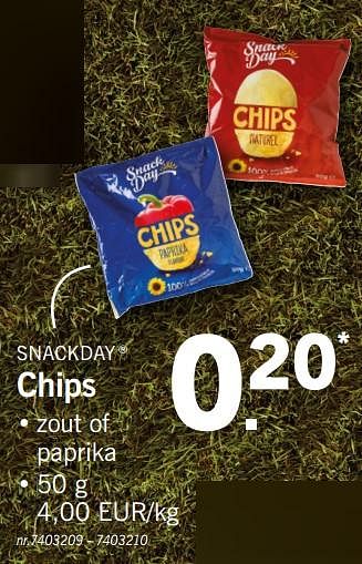 Promoties Chips - Snack Day - Geldig van 17/06/2019 tot 22/06/2019 bij Lidl