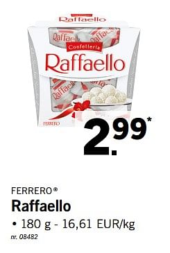 Promotions Raffaello - Ferrero - Valide de 17/06/2019 à 22/06/2019 chez Lidl