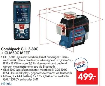 Promoties Bosch combipack gll 3-80c + glm50c meet - Bosch - Geldig van 19/06/2019 tot 02/07/2019 bij Makro