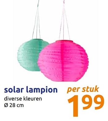 Promoties Solar lampion - Huismerk - Action - Geldig van 12/06/2019 tot 18/06/2019 bij Action